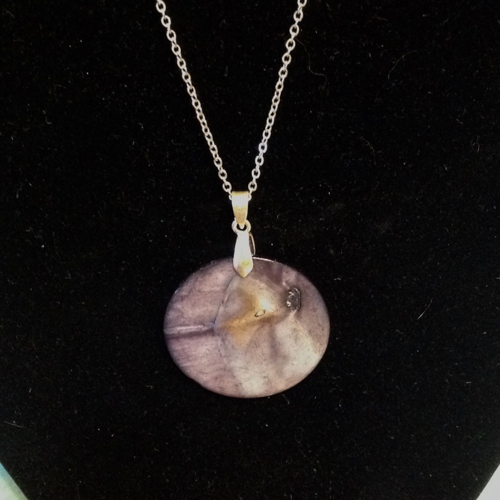 Abalone Shell Reversible Necklace - Picture 3 of 6